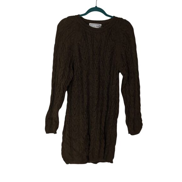 Adrienne Vittadini Alpaca Fishermen Knit Sweater Dress - Picture 1 of 7